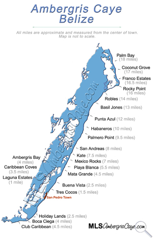 Ambergris Caye Real Estate Map