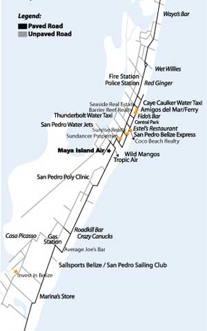 Ambergris Caye Real Estate Map